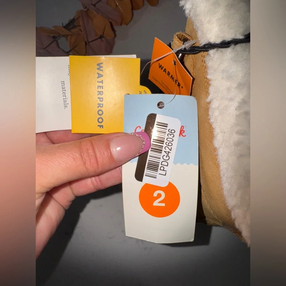 Cat & Jack Tan and Black Kids Boots